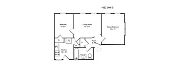 2 Bedroom - 1 Bathroom