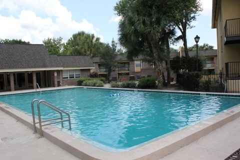 the swimming pool at the apartments for rent