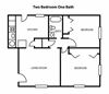 2 Bed 1 Bath 785 Sq. Ft.