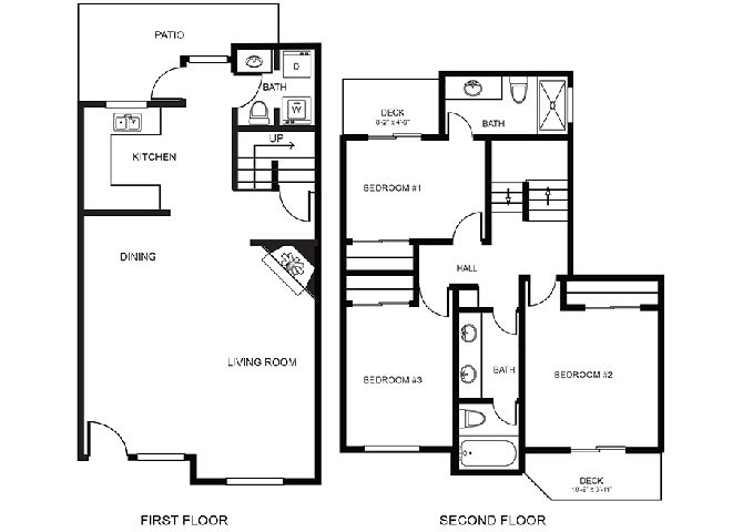 PB Townhomes 818 - 3 Bed 2.5 Bath Floor Plan 5