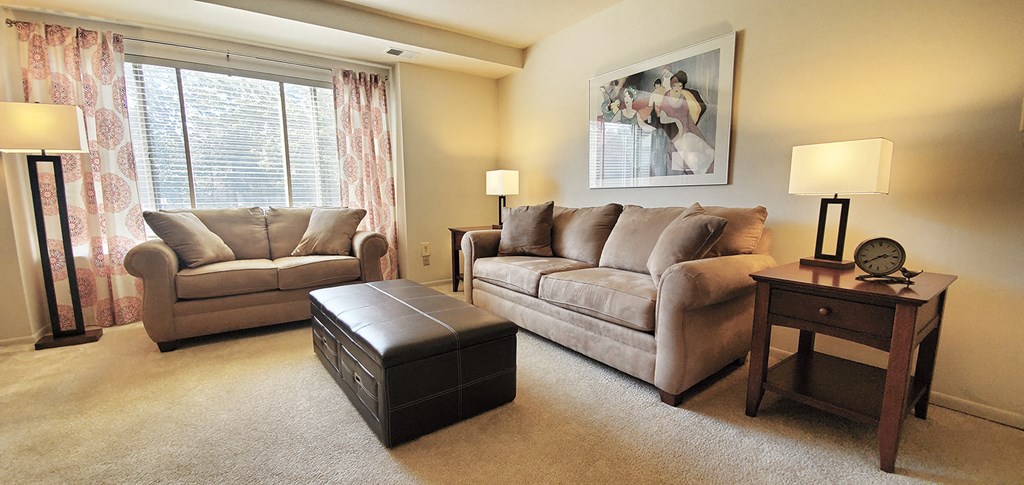 Modern Living Room at Windbrooke Apartments, Glen Burnie, MD, 21061