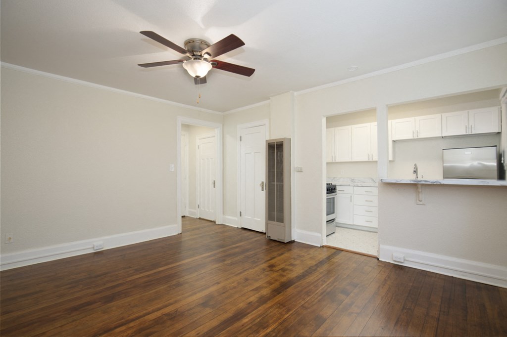 Living And Kitchen at Carolina Court Apartment Homes, Seattle, Washington