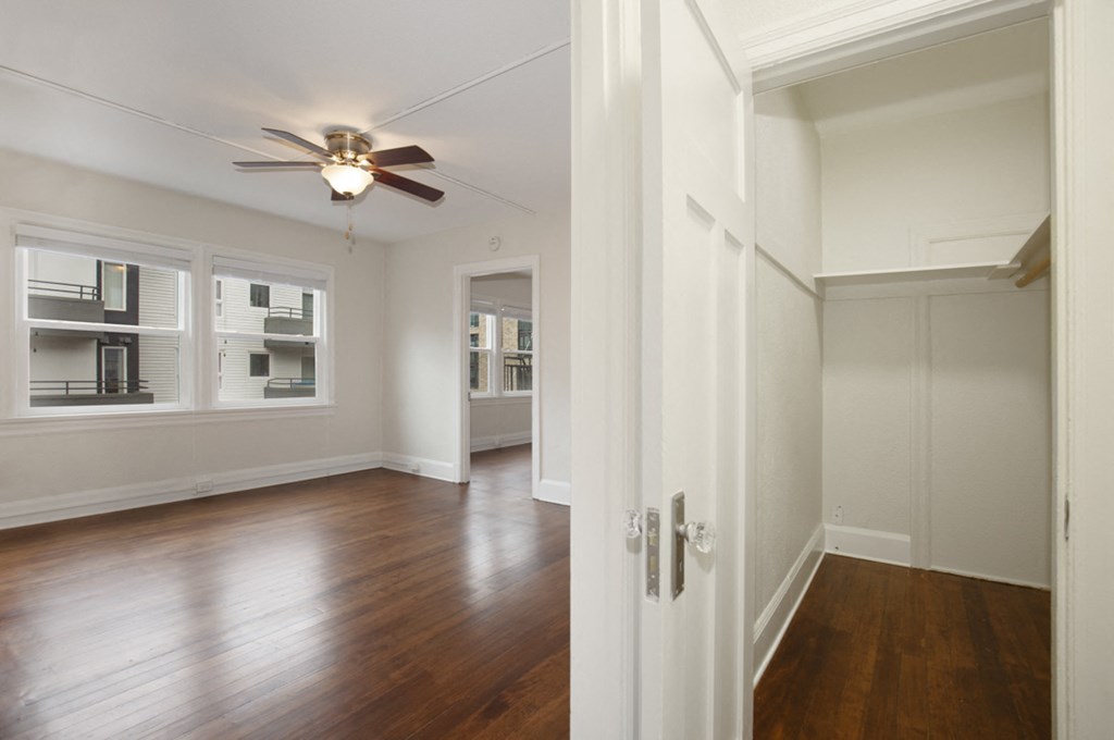 Spacious Closet View at Carolina Court Apartment Homes, Seattle, WA, 98109