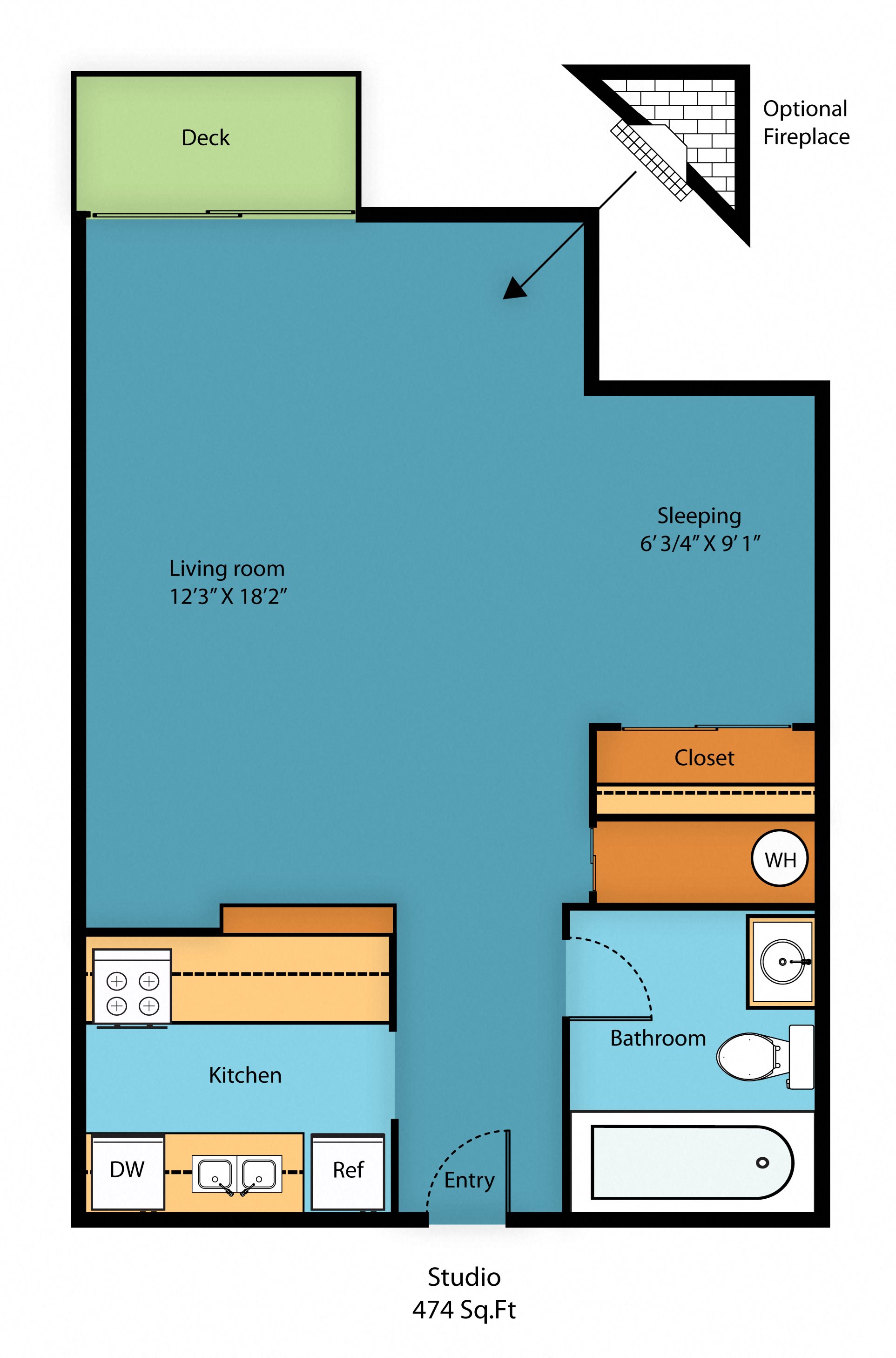 Studio Floor Plan 1