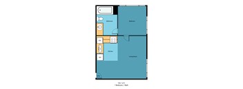 IL1x1a Floor Plan at Illumina Apartment Homes, Seattle