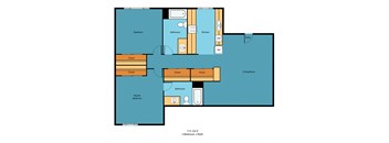 IL2x1a Floor Plan at Illumina Apartment Homes, Washington
