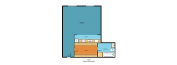 0x1b Floor Plan at Malloy Apartment Homes, Washington