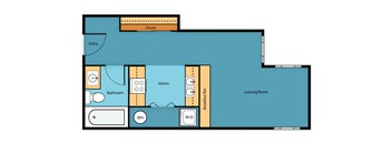 0x1a Floor Plan at Promenade at the Park Apartment Homes, Seattle