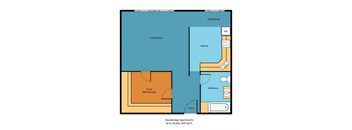 0x1a_Studio 349 Floor Plan at Stockbridge Apartment Homes, Seattle, Washington