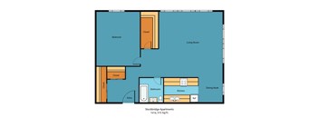 1x1a 515 Floor Plan at Stockbridge Apartment Homes, Seattle, WA