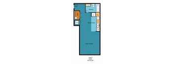 0x1a Floor Plan at Villaggio Apartment Homes, Tacoma, WA, 98402