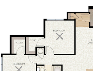 Trillium 2 Bed 2 Bath Floor Plan Trillium 2 Bed 2 Bath Floor Plan at Highland Park at Northlake, Charlotte, North Carolina