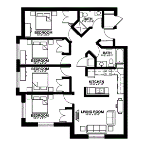 4 Bedroom - Shared