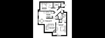 2 Bedroom - Corner