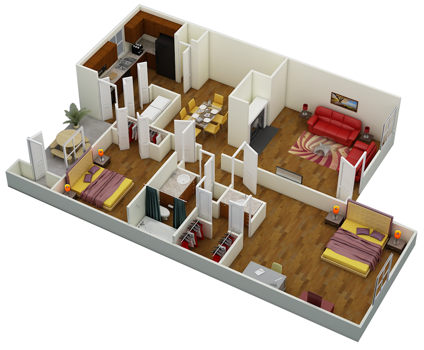 Two Bed | One Bath | D1