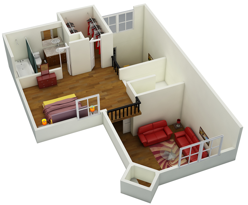 One Bed | One + Half Bath | C3