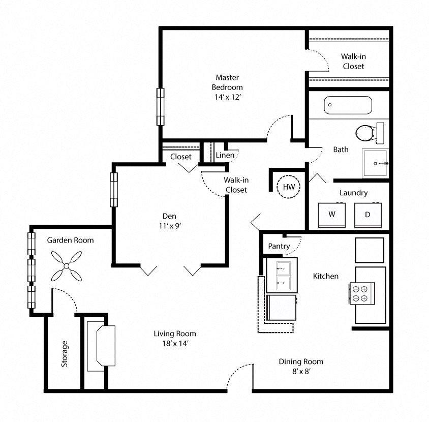 One Bedroom One Bathroom One Bedroom One Bathroom