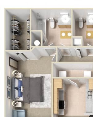 3 bedroom apartment floor plan