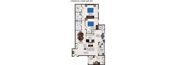 2 Bedroom 2 Bath Den