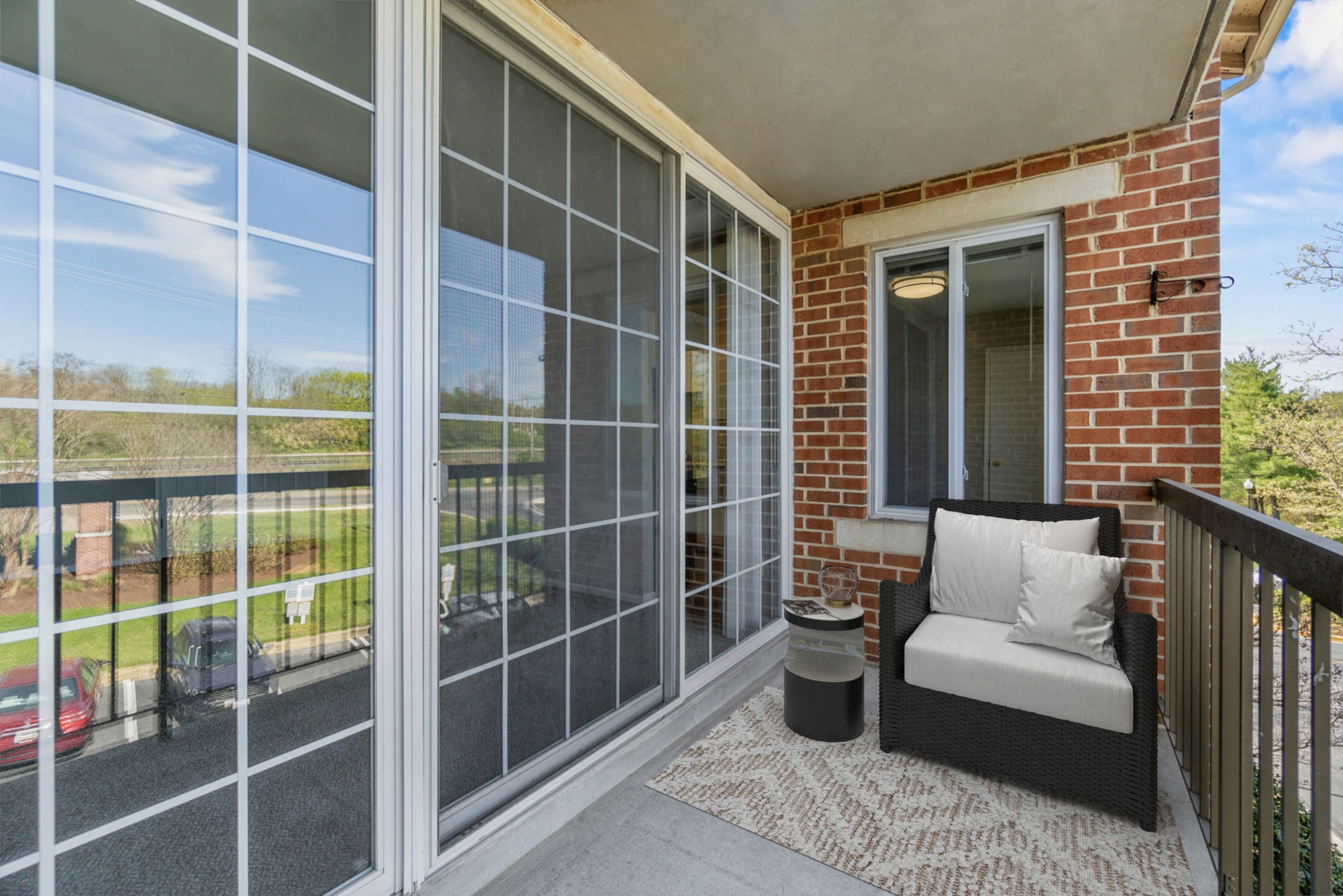 Balcony views of mature landscaping