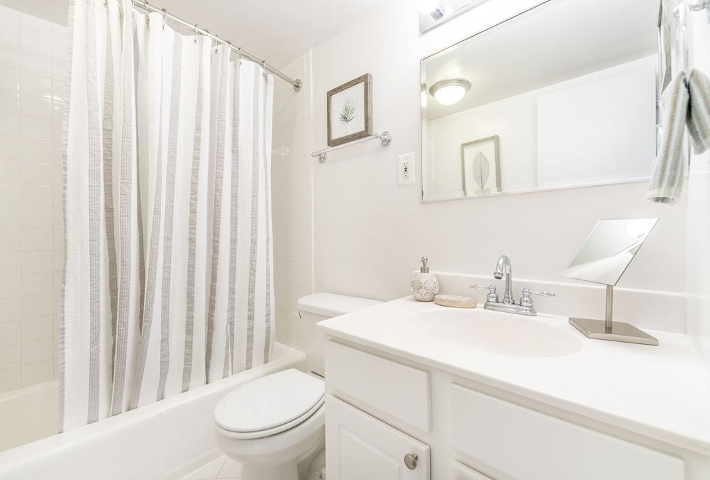 a bathroom with a shower and a sink and a toilet