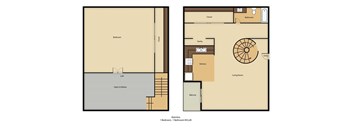 1 BED 1 BATH  LOFT