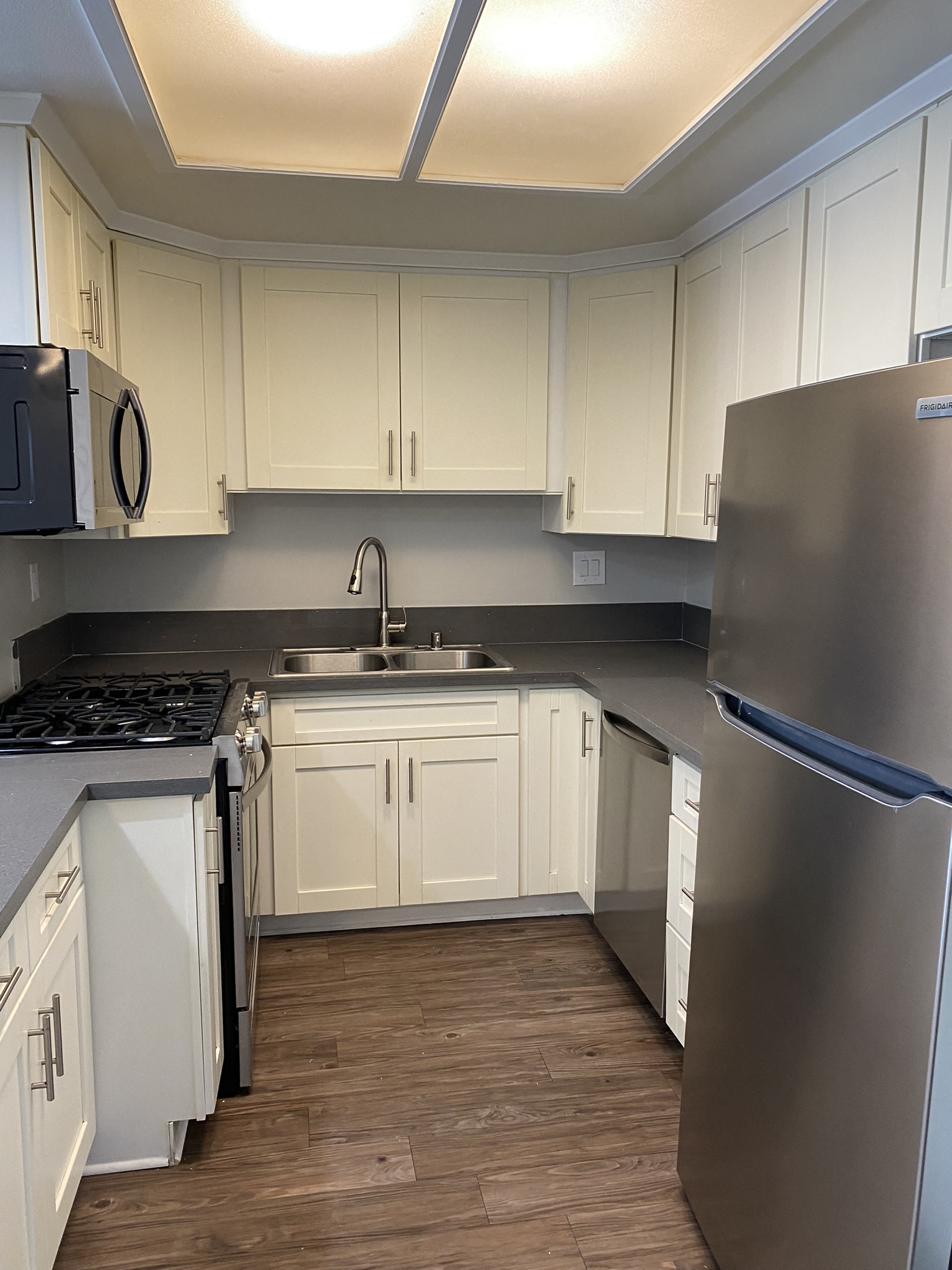 Kitchen stainless steel appliances