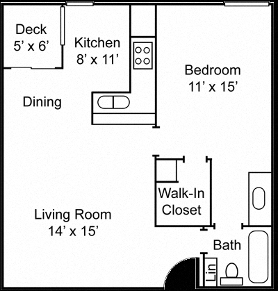 1 Bedroom Floor Plan