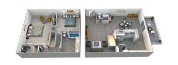 Cypress Park Apartments 2 Bedroom Apartment Floor Plan