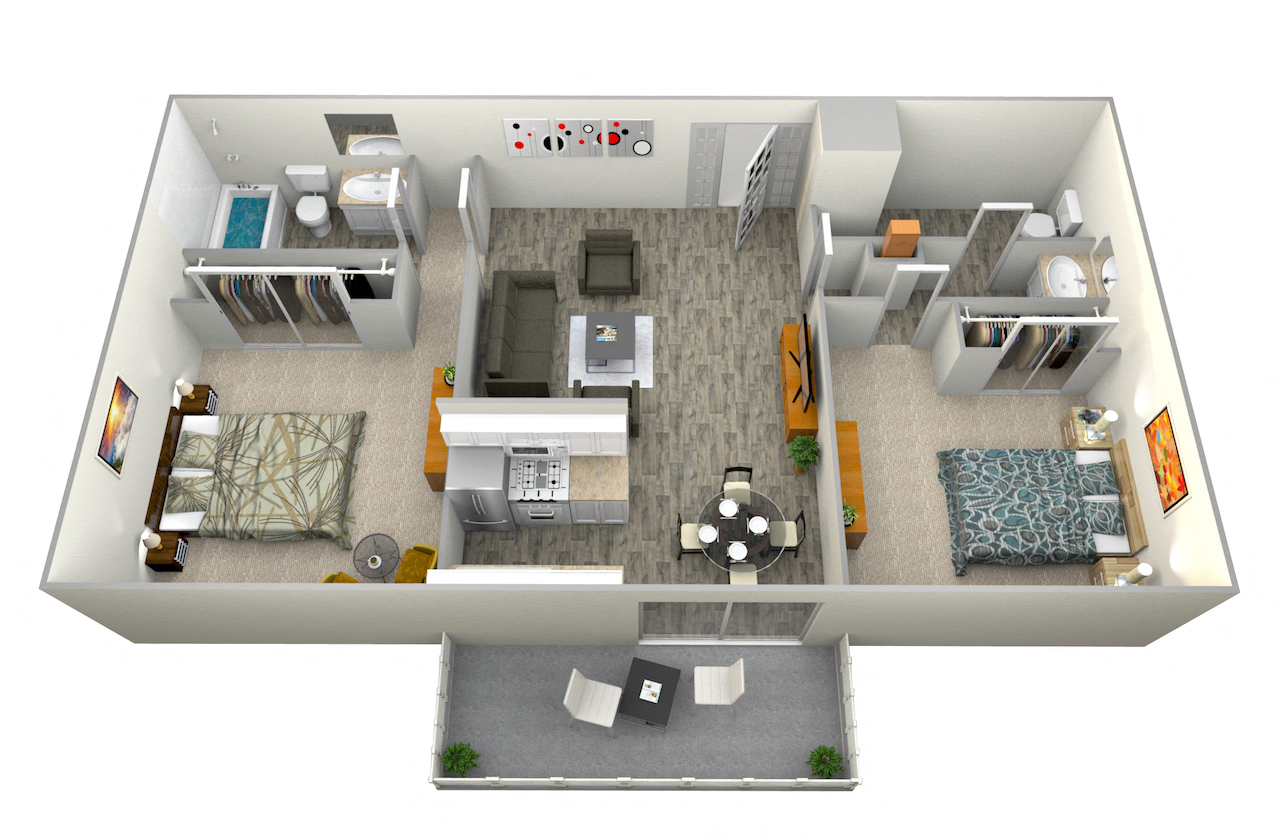 Cypress Park Apartments 2 Bedroom Apartment Floor Plan