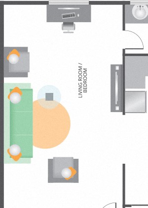 South Olive Apartments Studio Apartment Floor Plan