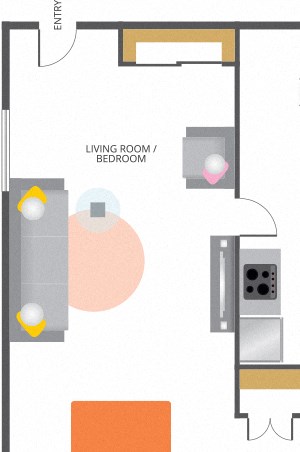 South Olive Apartments Studio Apartment Floor Plan