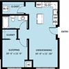 1 Bedroom 1 Bath B17