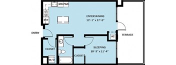 1 Bedroom 1 Bath B15