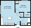 1 Bedroom 1 Bath B16