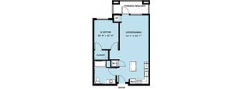 1 Bedroom 1 Bath B8