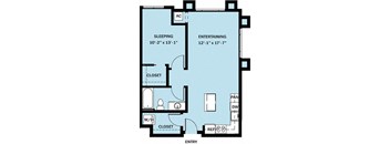 1 Bedroom 1 Bath B7