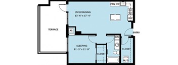 1 Bedroom 1 Bath B5