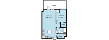 1 Bedroom 1 Bath B2