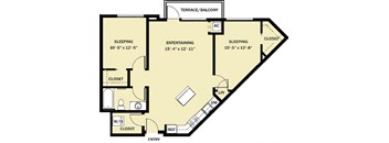 2 Bedroom 1 Bath C8