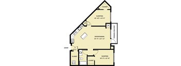 2 Bedroom 1 Bath C6