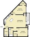 2 Bedroom 1 Bath C6