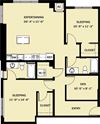 2 Bedroom 2 Bath Den C3