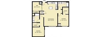 2 Bedroom 2 Bath Den C2