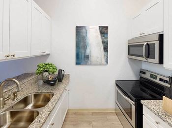 Stainless Steel Appliances in Kitchen at Oxnard Plaza, North Hollywood, CA