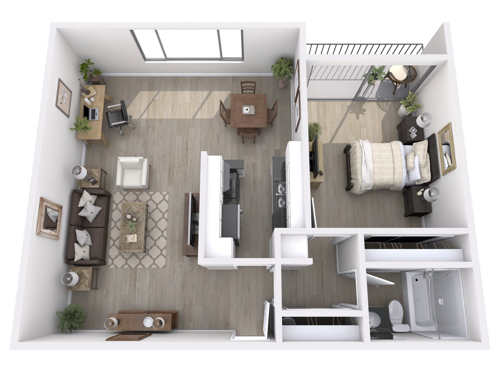 1 Bed 1 Bath  at Chateau La Fayette, Los Angeles, CA, 90057