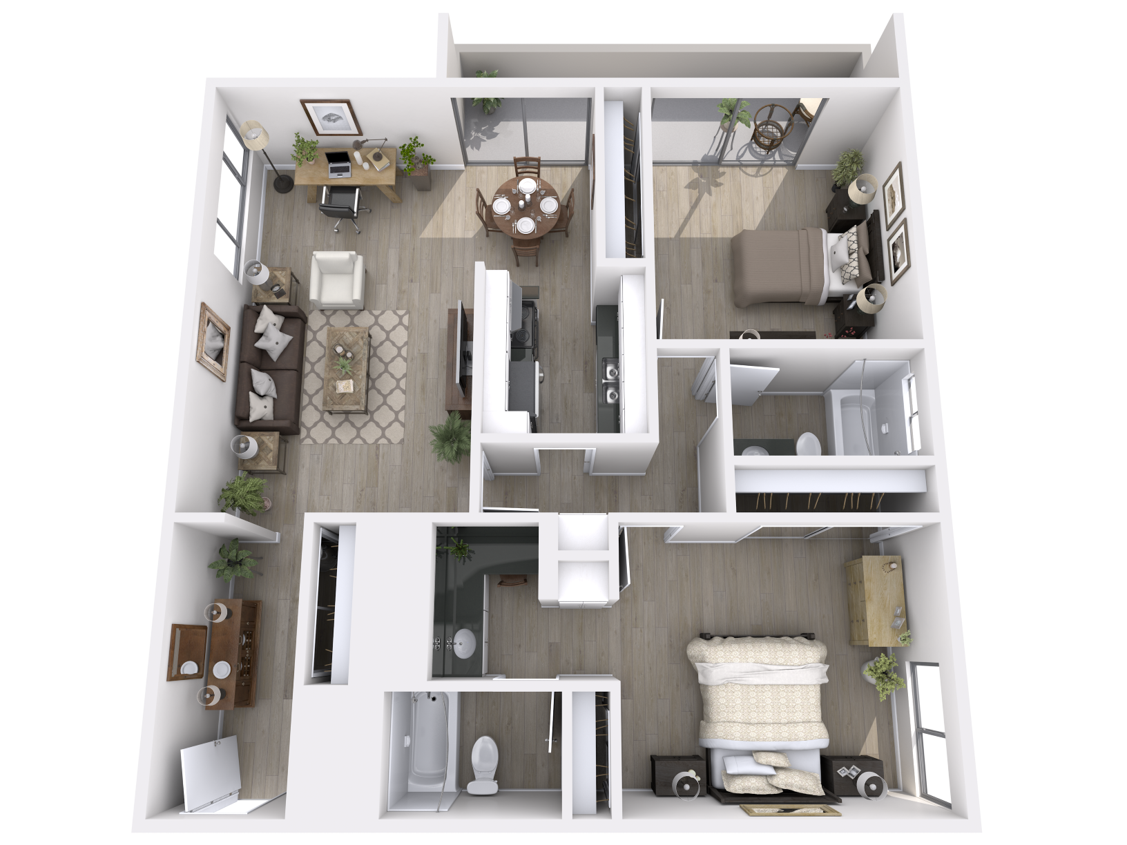 2 Bed 2 Bath at Chateau La Fayette, Los Angeles, CA, 90057