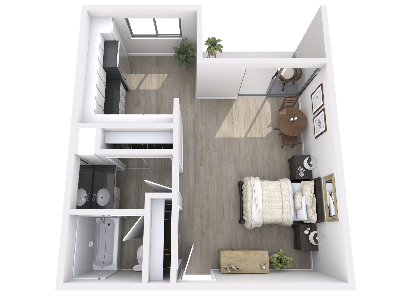 Studio Apartment  at Chateau La Fayette, Los Angeles, CA, 90057