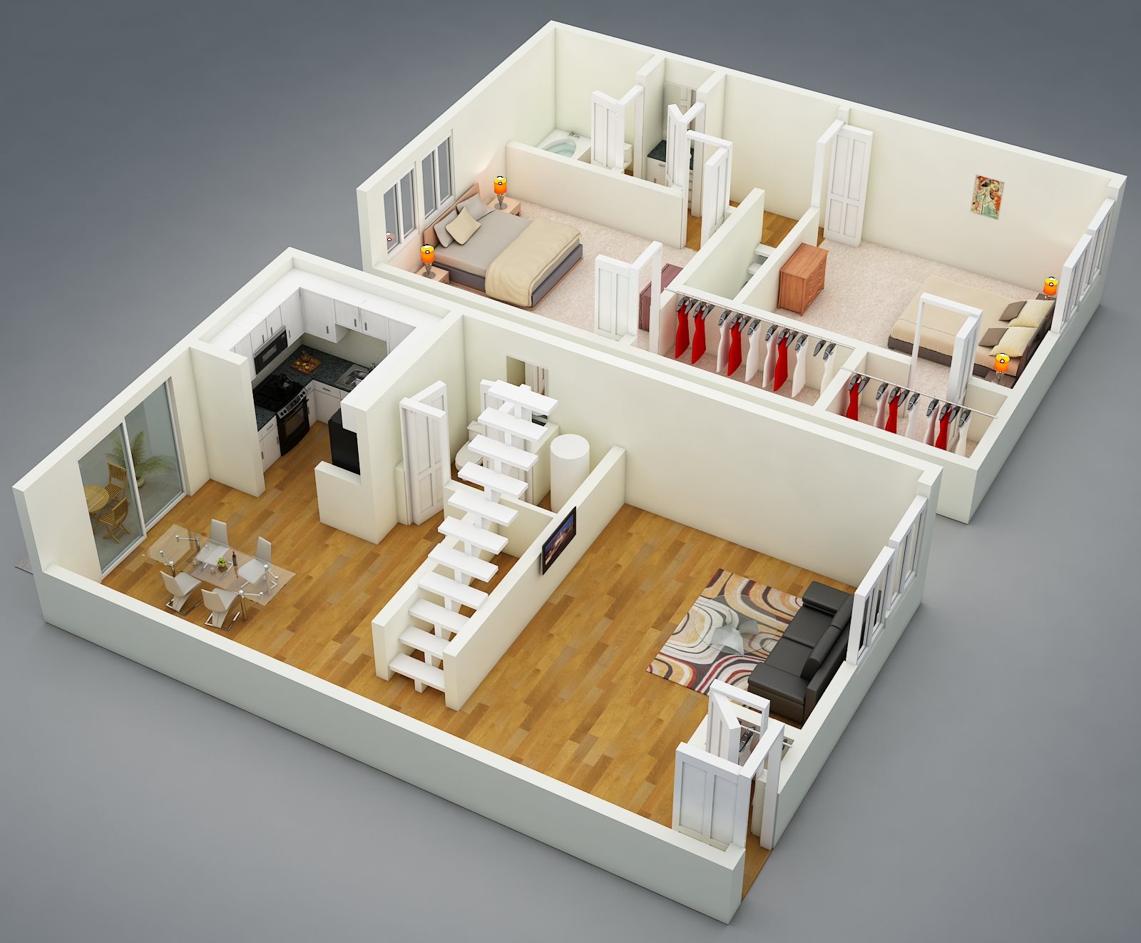 Two Bed - One + Half Bath - D3 Floor Two Bed - One + Half Bath - D3 Floor
