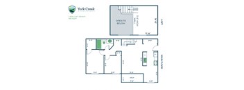 2 Bed, 1 Bath Loft - 980 sq ft